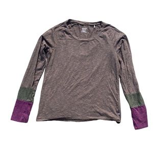 Women's Long Sleeve Colorblock Top